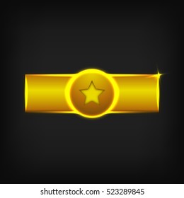 Golden Star. Vector Illustration