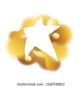 Ilustración del vector estrella dorada para el logotipo