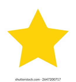 Golden star vector isolated on a white background