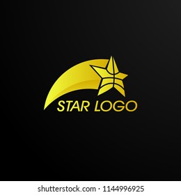 golden star vector logo, symbol, sign, or mark for business company