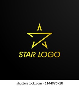 golden star vector logo, symbol, sign, or mark for business company