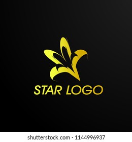 golden star vector logo, symbol, sign, or mark for business company