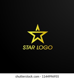 golden star vector logo, symbol, sign, or mark for business company
