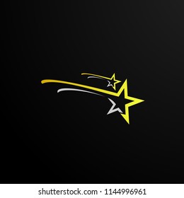 golden star vector logo, symbol, sign, or mark for business company