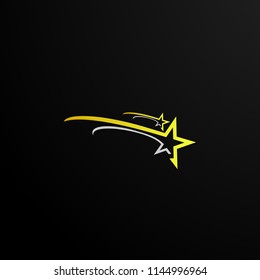 golden star vector logo, symbol, sign, or mark for business company