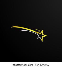 golden star vector logo, symbol, sign, or mark for business company