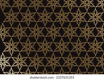 Golden star vector. Tender design for gift wrappers, wallpaper, wrapping paper