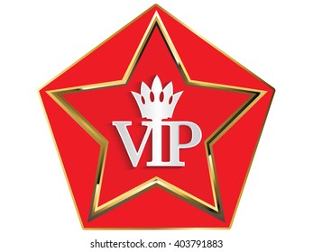 Golden star VIP..Vector