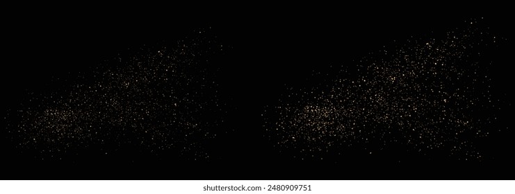 Golden stardust isolated vector gold glitter texture background design. Gold glitter abstract isolated luxury celebratory background design