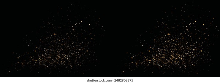 Golden stardust isolated vector gold glitter texture background design