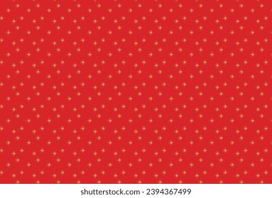 Golden Stardust Symphony, Red and Gold Starry Pattern