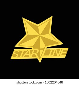 Golden Starline Logo - EPS Vector Illustration