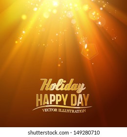 Golden stars backdrop with place for your text. Vector illustration.