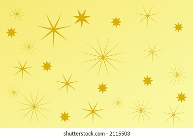 Golden Stars Background