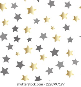Arrière-plan étoiles dorées. Motif harmonieux du ciel nocturne