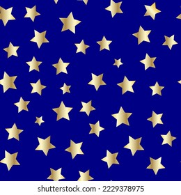 Arrière-plan étoiles dorées. Motif harmonieux du ciel nocturne