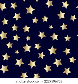 Arrière-plan étoiles dorées. Motif harmonieux du ciel nocturne
