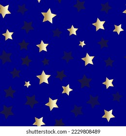 Arrière-plan étoiles dorées. Motif harmonieux du ciel nocturne