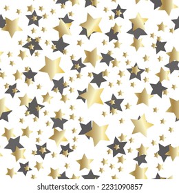 Arrière-plan étoiles dorées. Motif harmonieux du ciel nocturne