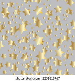 Arrière-plan étoiles dorées. Motif harmonieux du ciel nocturne