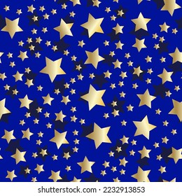 Arrière-plan étoiles dorées. Motif harmonieux du ciel nocturne