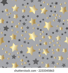 Arrière-plan étoiles dorées. Motif harmonieux du ciel nocturne