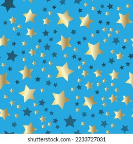 Arrière-plan étoiles dorées. Motif harmonieux du ciel nocturne