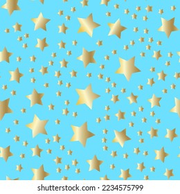 Arrière-plan étoiles dorées. Motif harmonieux du ciel nocturne