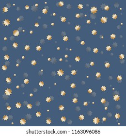 Golden stars background. Vector Illustration.