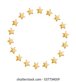 Golden stars in circle icon vector illustration graphic design