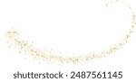 Golden stars confetti decoration. Swirl from falling sparklers. Design element. Special effect on transparent background.