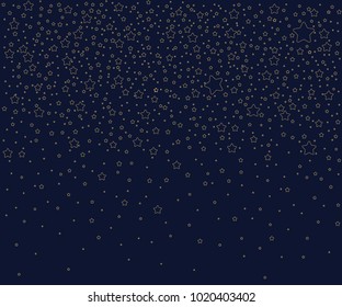 Golden stars are falling down. Modern stars background. Vector Illustration eps8 