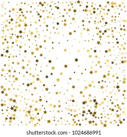 Golden Stars Falling Down Vector Illustration Stock Vector (Royalty ...