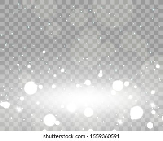 golden stars glitter special light effect. Vector sparkles on transparent background. Christmas abstract pattern. Sparkling magic dust particles