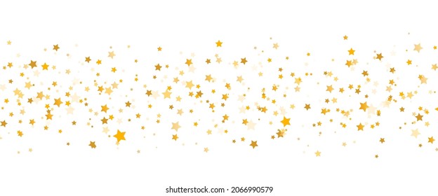 Golden Stars Long Border Glitter Elegant Stock Vector (Royalty Free ...