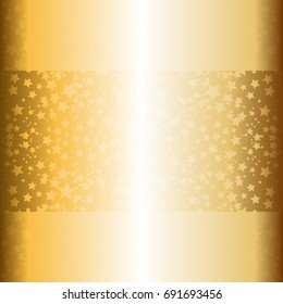 Golden stars on a gold ribbon. Stars on a gold background