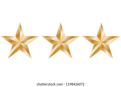 Golden Stars On White Background Stock Vector (Royalty Free) 1198426072 ...