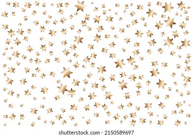 Golden stars pattern on white background