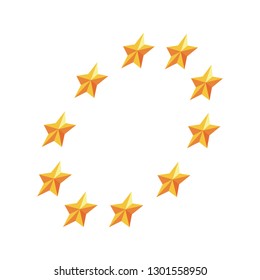 golden stars round shape