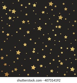 Golden stars seamless pattern 