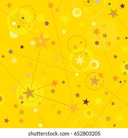 Golden Stars seamless pattern swatch tile background