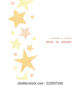 Golden stars textile textured vertical seamless pattern background
