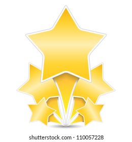 Three Golden Stars Design Elements Your Stock Vector (Royalty Free ...