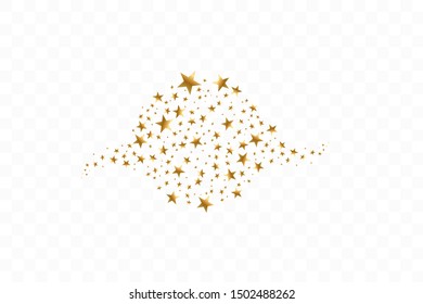 Golden stars Vector Illustration. Flat icon star frame symbol