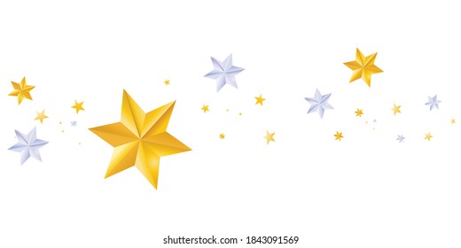 Golden stars vector set isolated on white background.
