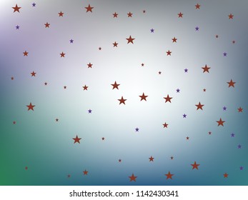 Golden stars.Confetti celebration, Falling golden abstract decoration for party,birthday celebrate,anniversary event,festive. Festival decor. Vector illustration. Beautiful stars in rainbow background