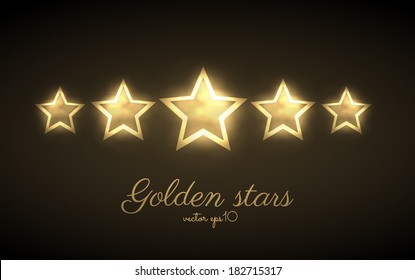 Golden stars.Vector eps10