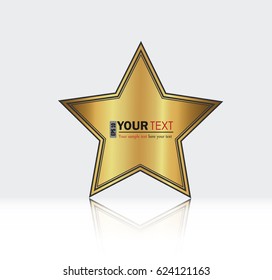Golden star.Vector illustration