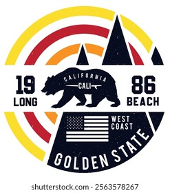 Golden State California since Vector