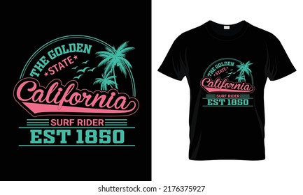 The golden state California surf rider est 1850 T Shirt